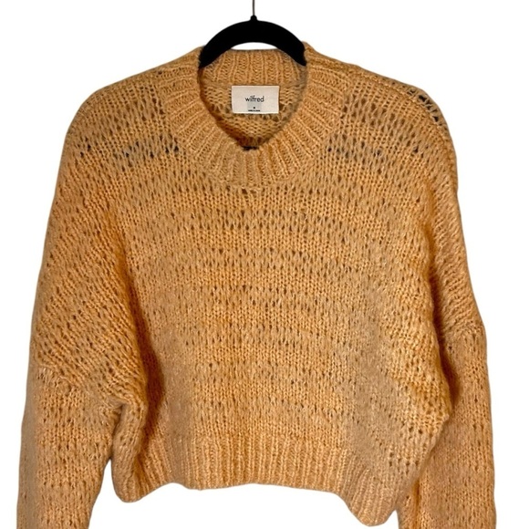Aritzia Wilfred Lune Alpaca Sweater- Cropped Crewneck Neutral Sweater- Medium - Picture 7 of 13